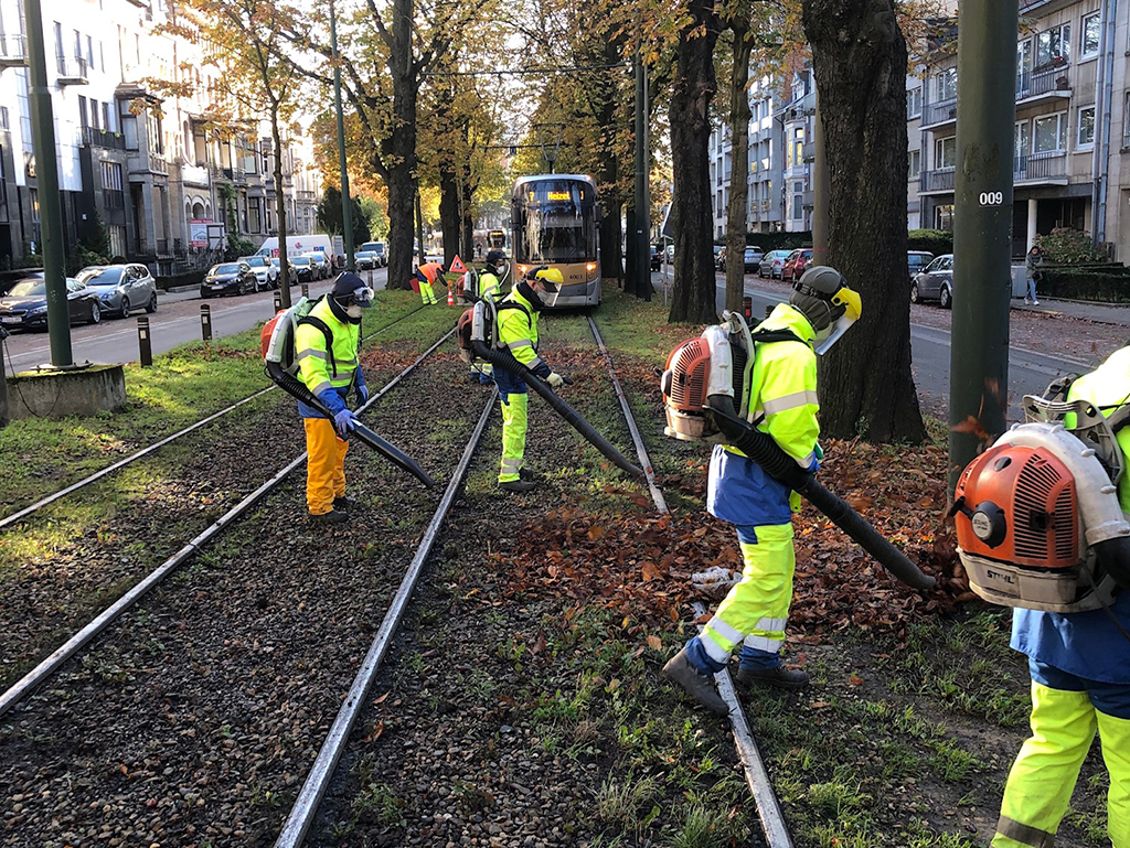 Dode bladeren, een gevaar voor onze trams!
